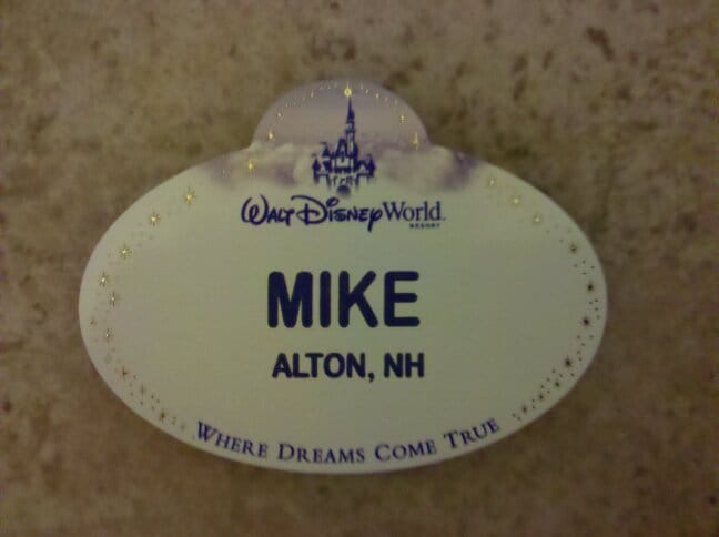 Disney nametag